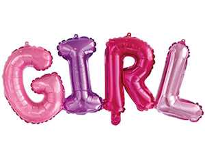 Воздушный шар Girl розовый