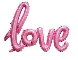 Воздушный шар LOVE розовый